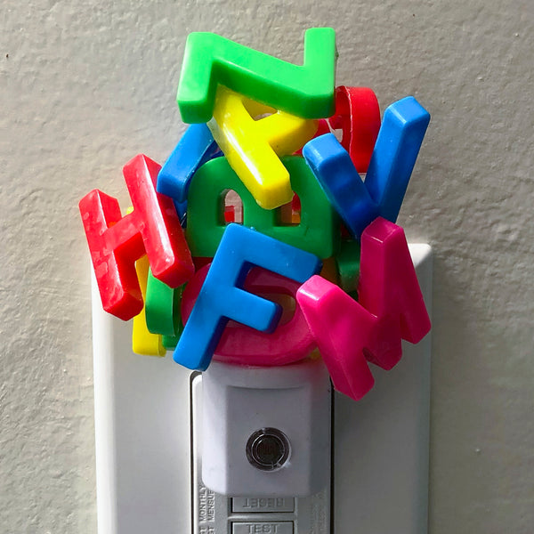 Unique Hand Crafted Colored Letters Night Light - LED AutoSensor