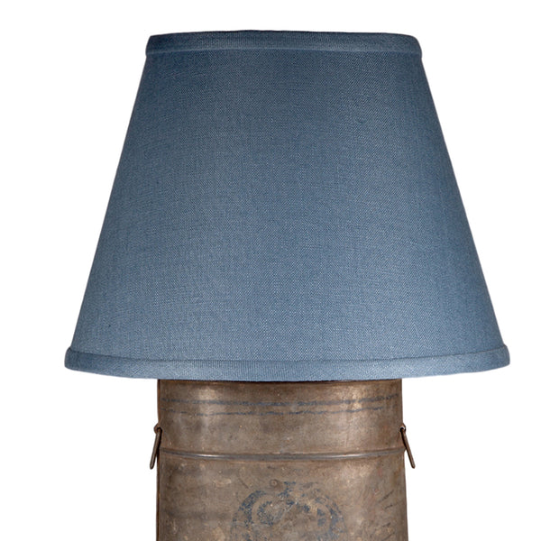 Vintage Minnow Bucket Up-cycled Lamp with New Blue Lamp Shade