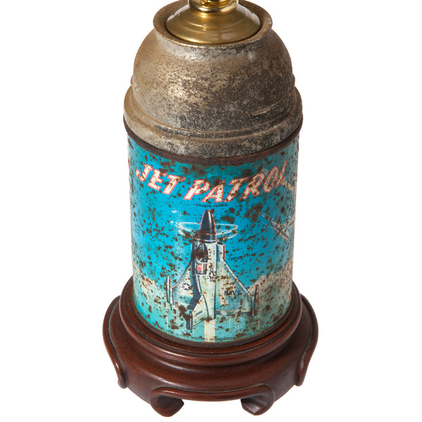 Vintage Jet Patrol Thermos Up-cycled Lamp