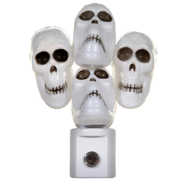 LED Plug In Nightlight Handcrafted from Spooky Skulls