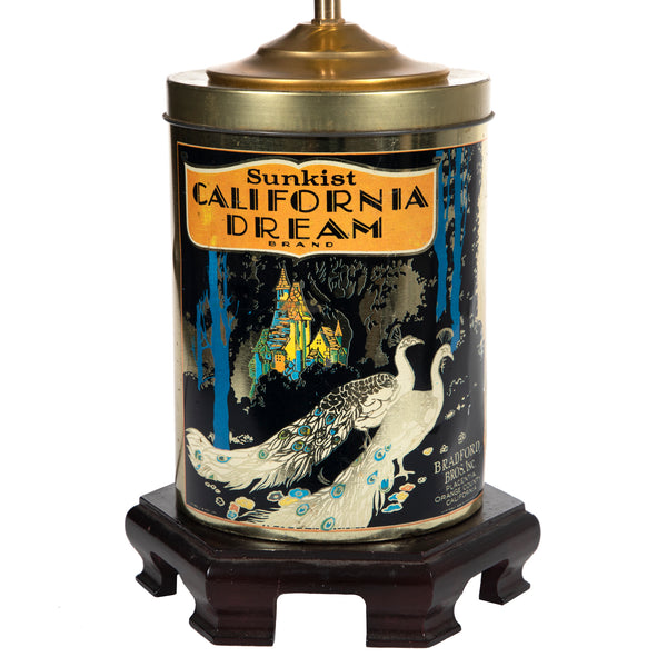 Vintage Sunkist California Dream Tin Up-cycled Lamp