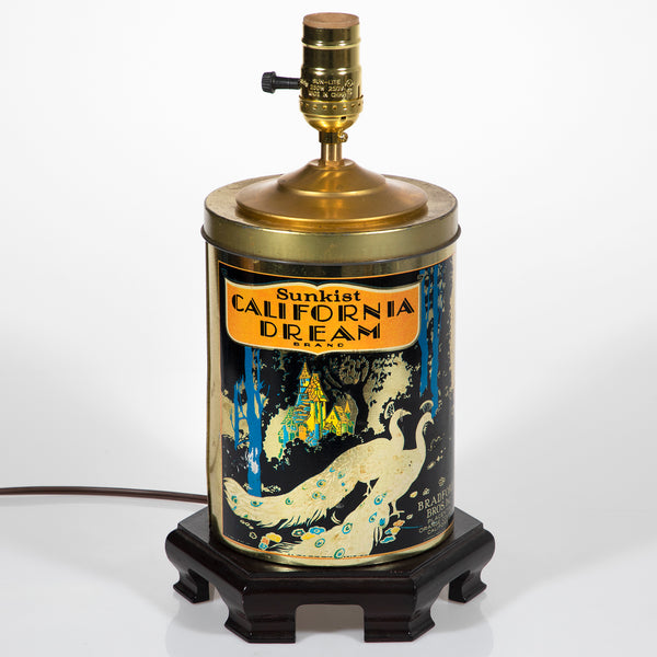 Vintage Sunkist California Dream Tin Up-cycled Lamp