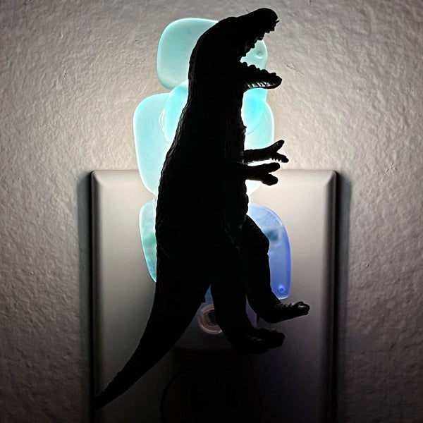 Dinosaur Night Light - Hand Crafted Made in USA One-of-a-Kind Auto Sensor