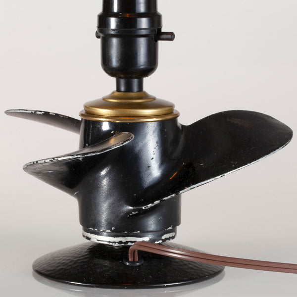 Vintage Boat Propeller Lamp with Large New Filament Lightbulb