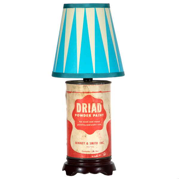 Vintage Retro Small Red and White Canister Up-cycled Lamp