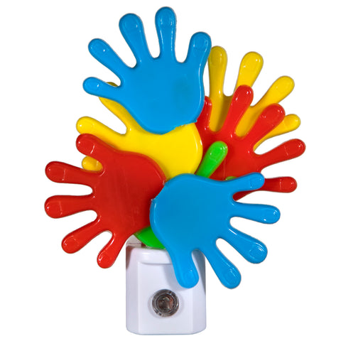 Fun Multicolored Hands Hand-crafted Night Light