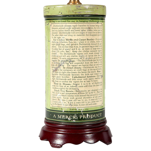Vintage Rustic Small Green Tin Lamp