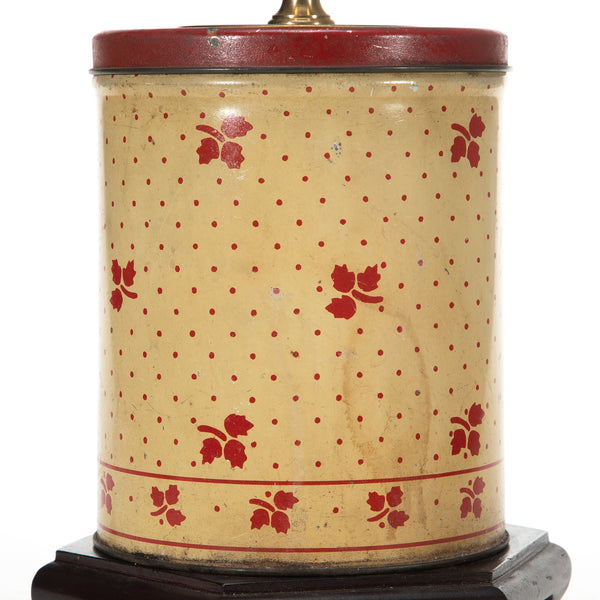 Vintage Floral Tin One-of-a-Kind Hand Crafted Accent Lamp