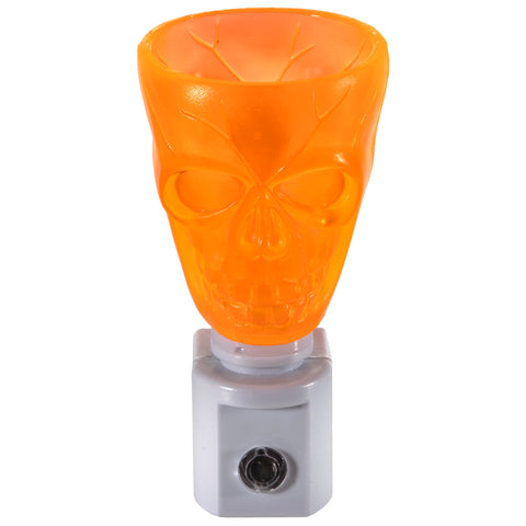 LED Plug In Nightlight Handcrafted from Spooky Orange Head