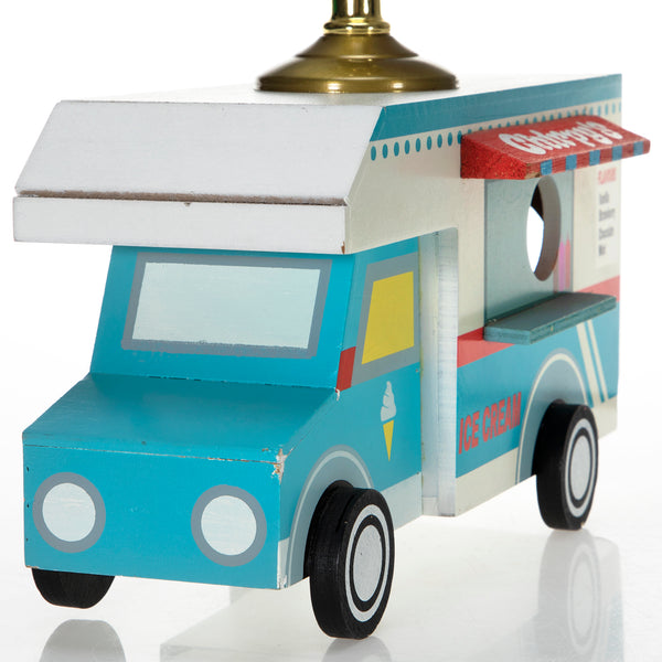 Wood Accent Lamp - Ice Cream Truck with Fabric Lamp Shade