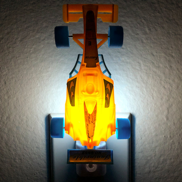 LED Plug In Nightlight Handcrafted from Toy Race Car