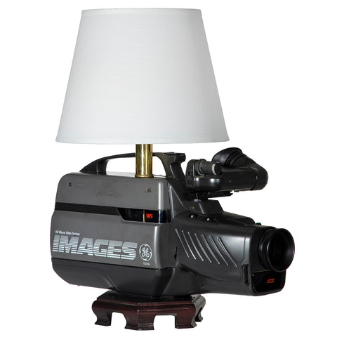 Vintage Video Recording Camera Lamp with New Lamp Shade