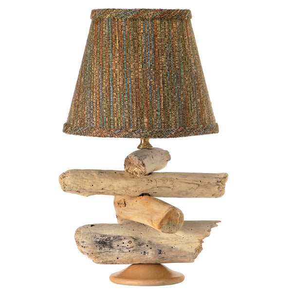 Hand Crafted California Driftwood Lamp with Textured Lampshade