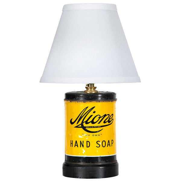 Vintage Mione Hand Soap Tin Lamp